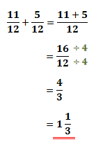 answer is 1 1/3