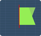 parallelogram with vertical line