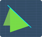 parallelogram folded along the diagonal line