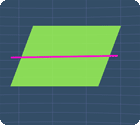 parallelogram with horizontal line