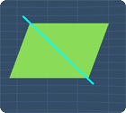 parallelogram with diagonal line