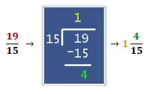 convert improper to mixed fraction