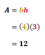 Calculating the area of a parallelogram