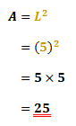 Calculating the area of a square