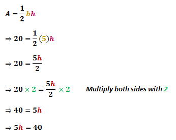 calculating the height of a triangle