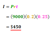 using the simple interest formula