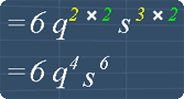 Simplying the expression to get 4 p^4 s^6