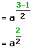 Simplifying the fractional exponents