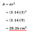 Using the formula for the area of a circle