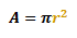 formula for the area of a circle