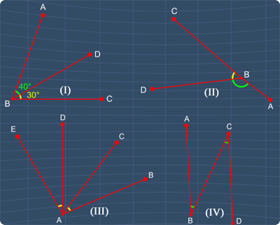 identify all the adjacent angles