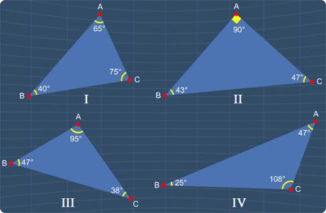 identify all the obtuse triangles