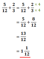 answer is 1 1/12