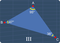Triangle III is an obtuse triangle
