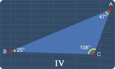 Triangle IV is an obtuse triangle