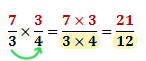 Multiply the denominators (3 x 4 = 12)
