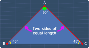 a right triangle can also be an isosceles triangle