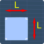a square with all sides of length L