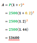 using the compound interest formula