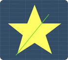five-pointed star with line