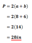 Using the formula for the perimeter of a parallelogram