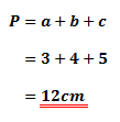 Using the formula for the perimeter of a triangle