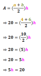 calculating the height of a trapezoid