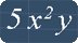 Algebra expression 5x^2y