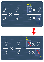 divide with the common factor 2