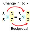 change the division to multiplication