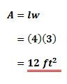 Using the formula for the area of a rectangle