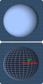 a sphere with the radius r