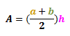 area of a trapezoid formula