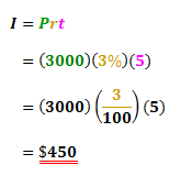 using the simple interest formula