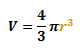 the formula for the volume of a sphere