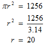 calculating area of a cirle