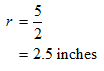 converting diameter to radius