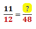 Find the equivalent fraction for 11/12