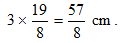 x equals 57/4