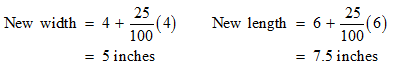 calculate new length and width