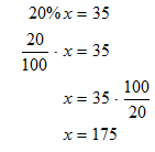 x is 175