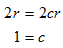 solving for c