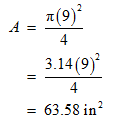 using area of circle formula