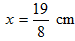 x equals 19/8