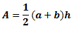 formula for the area of a trapezium