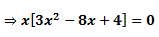 x<b>3x^2-8x+4</b>=0