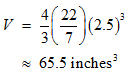 using the volume of a sphere formula