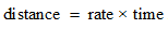 distance rate time formula