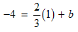 substituting point (1,-4) into the equation