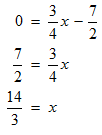 calculating for the x-intercept